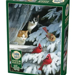 Gatos Observando Pájaros - Rompecabezas 1000 Piezas