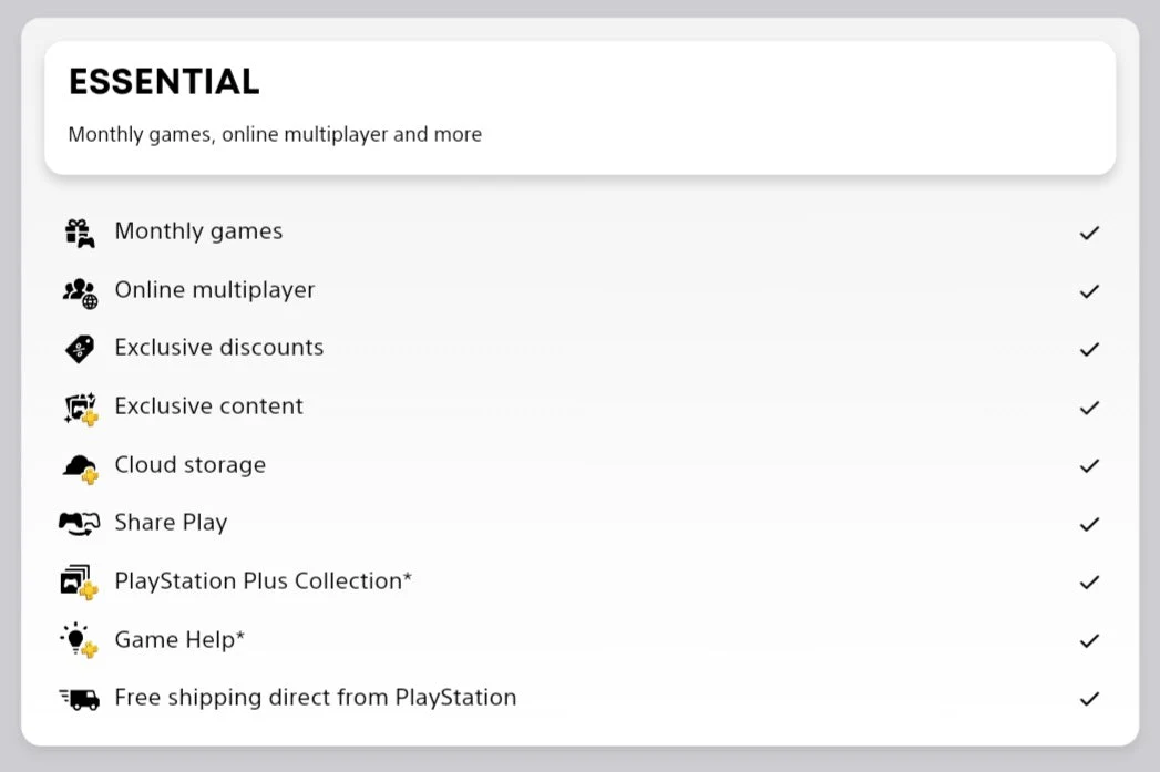 PS PLUS ESSENTIALS 1 MES